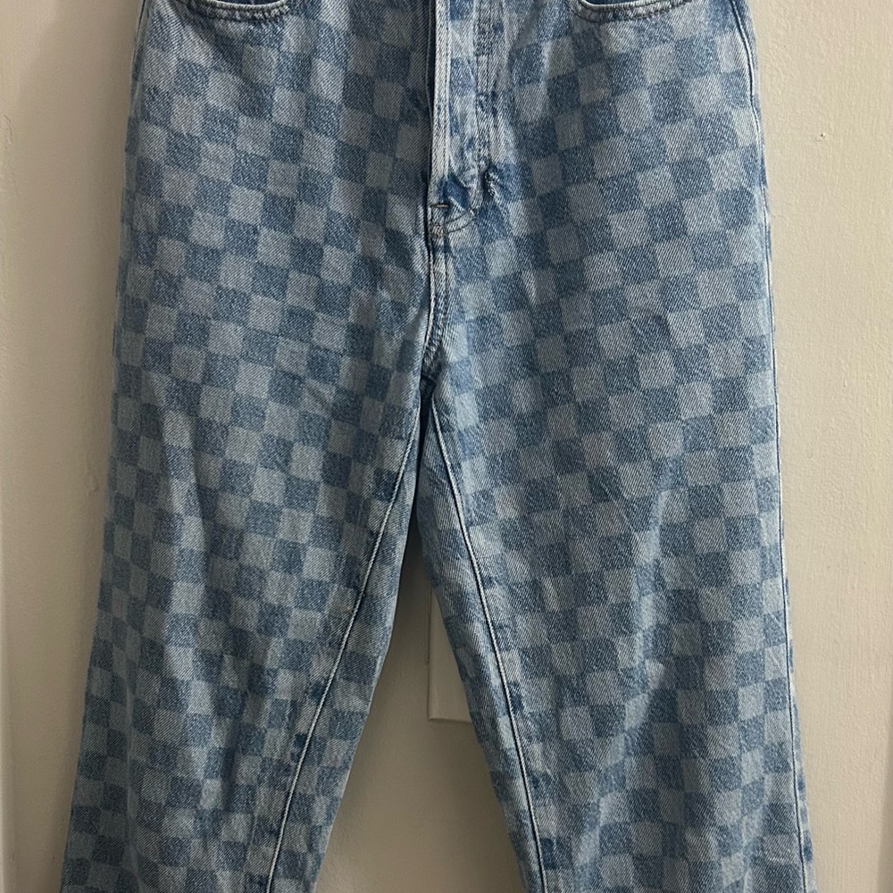 PacSun Blue Checkered Slim jeans 0094 - Picture 3 of 10
